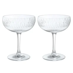 Best Glassware Store 17 Limelight - Mitre Champagne Saucer, Set Of 2