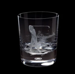 Hand Engraved Golfer Tumbler